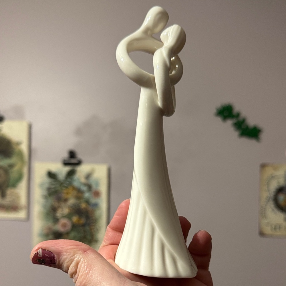 Elegant White Ceramic Sculpture